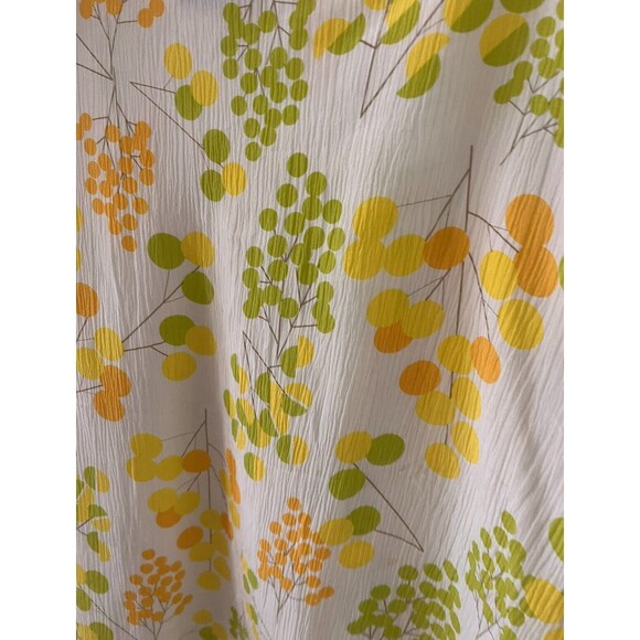 Mossimo Women's 100% Silk Chiffon Skirt Retro Floral Yellow/Green/White Size 8 - Picture 2 of 5